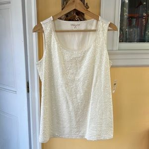 Tank top with sequins